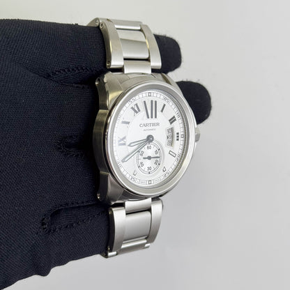 Cartier Calibre De 42mm Silver Dial Watch Ref# W7100015 - Happy Jewelers Fine Jewelry Lifetime Warranty