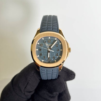 Patek Philippe Aquanuat 38.8mm Blue Dial Watch Ref# 5269R-001