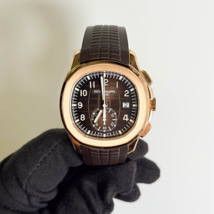 Patek Philippe Aquanaut 42mm Brown Dial Watch Ref# 5968R-001