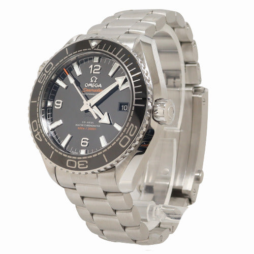 Omega Mens Seamaster Planet Ocean Stainless Steel Black Stick Dial Watch Reference# 215.30.44.21.01.001 - Happy Jewelers Fine Jewelry Lifetime Warranty