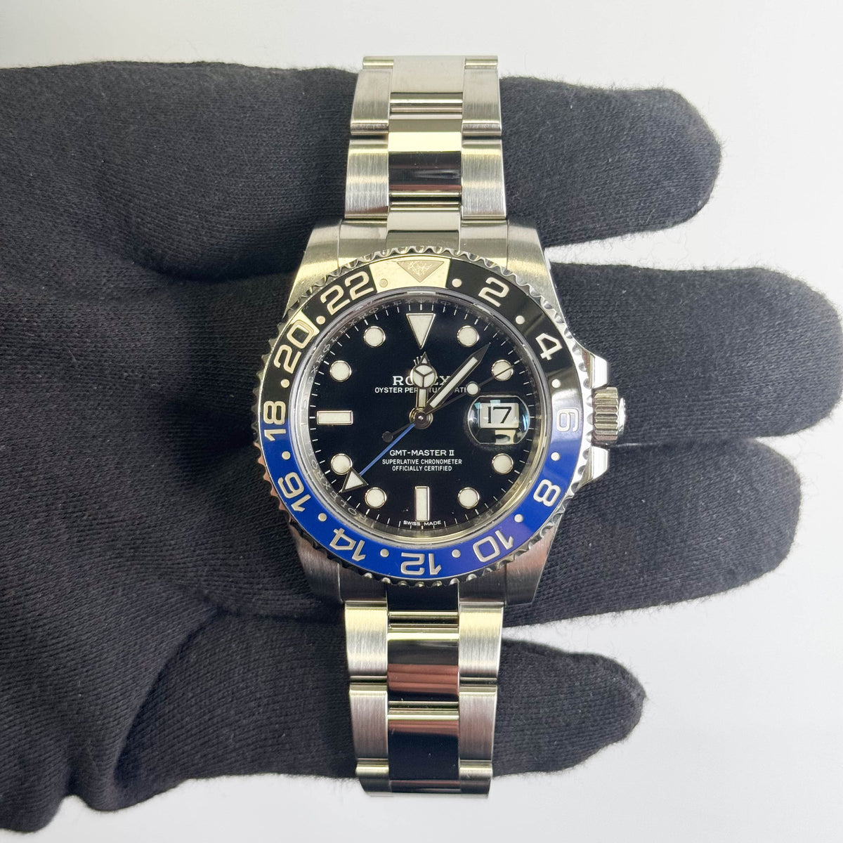 Rolex GMT-Master II "Batman" 40mm Black Dial Watch Ref# 126710BLNR
