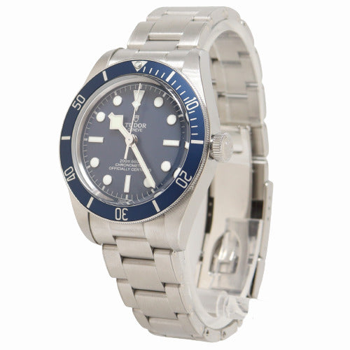 Tudor Mens Black Bay 58 Stainless Steel 39mm Blue Dot Dial Watch Reference# 79030B - Happy Jewelers Fine Jewelry Lifetime Warranty