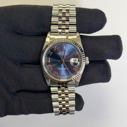 Rolex Datejust 36mm Blue Dial Watch Ref# 16234 - Happy Jewelers Fine Jewelry Lifetime Warranty