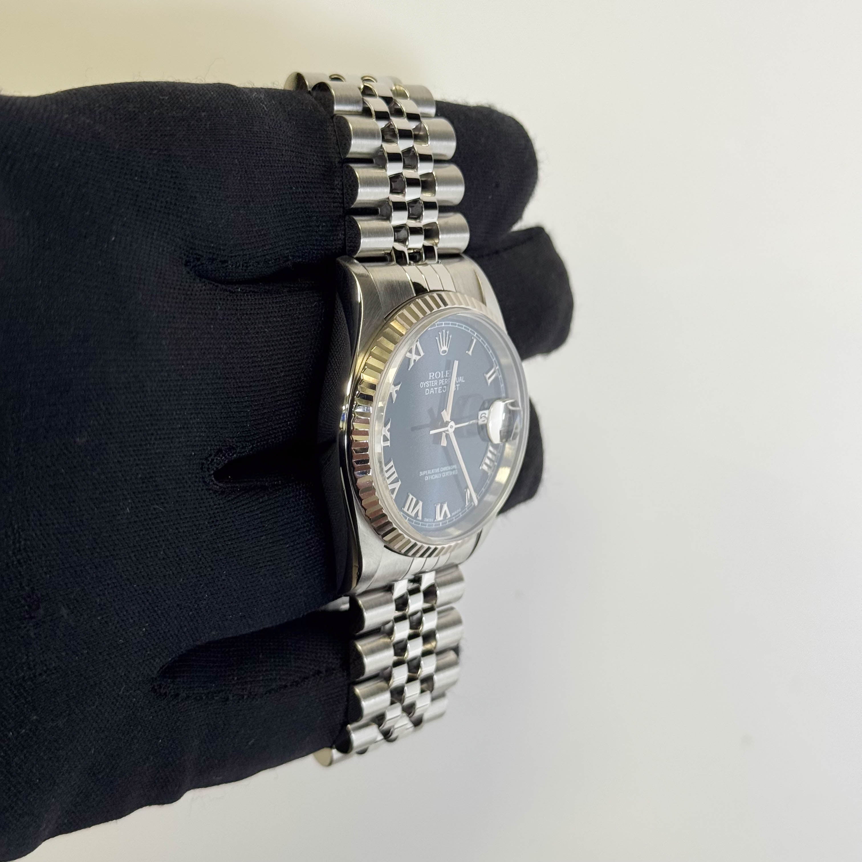 Rolex Datejust 36mm Blue Dial Watch Ref# 16234