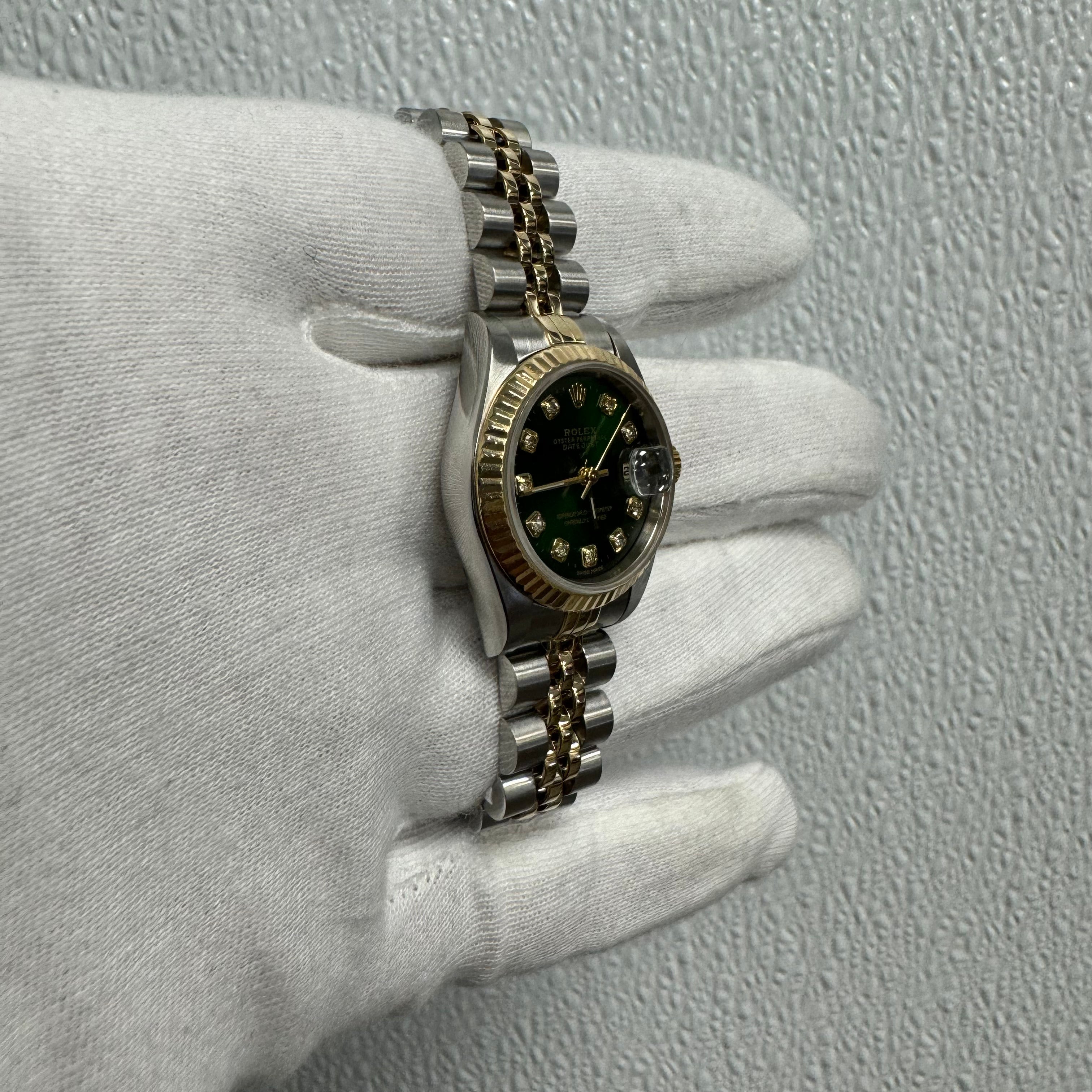 Rolex Datejust 26mm Green Dial Ref# 79173 - Happy Jewelers Fine Jewelry Lifetime Warranty