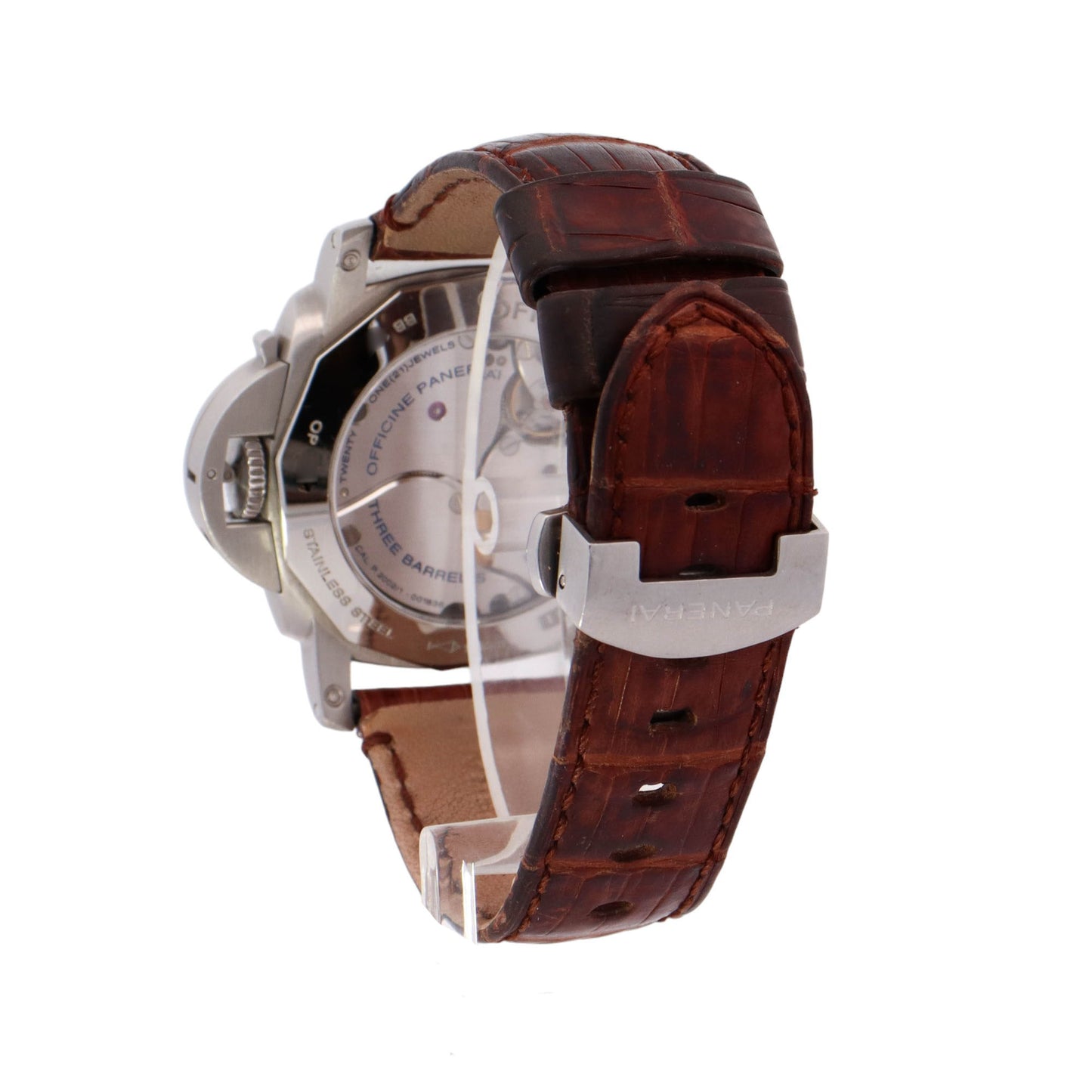 Panerai Luminor GMT Stainless Steel 44mm Black Stick Dial Watch Reference# OP6660 - Happy Jewelers Fine Jewelry Lifetime Warranty
