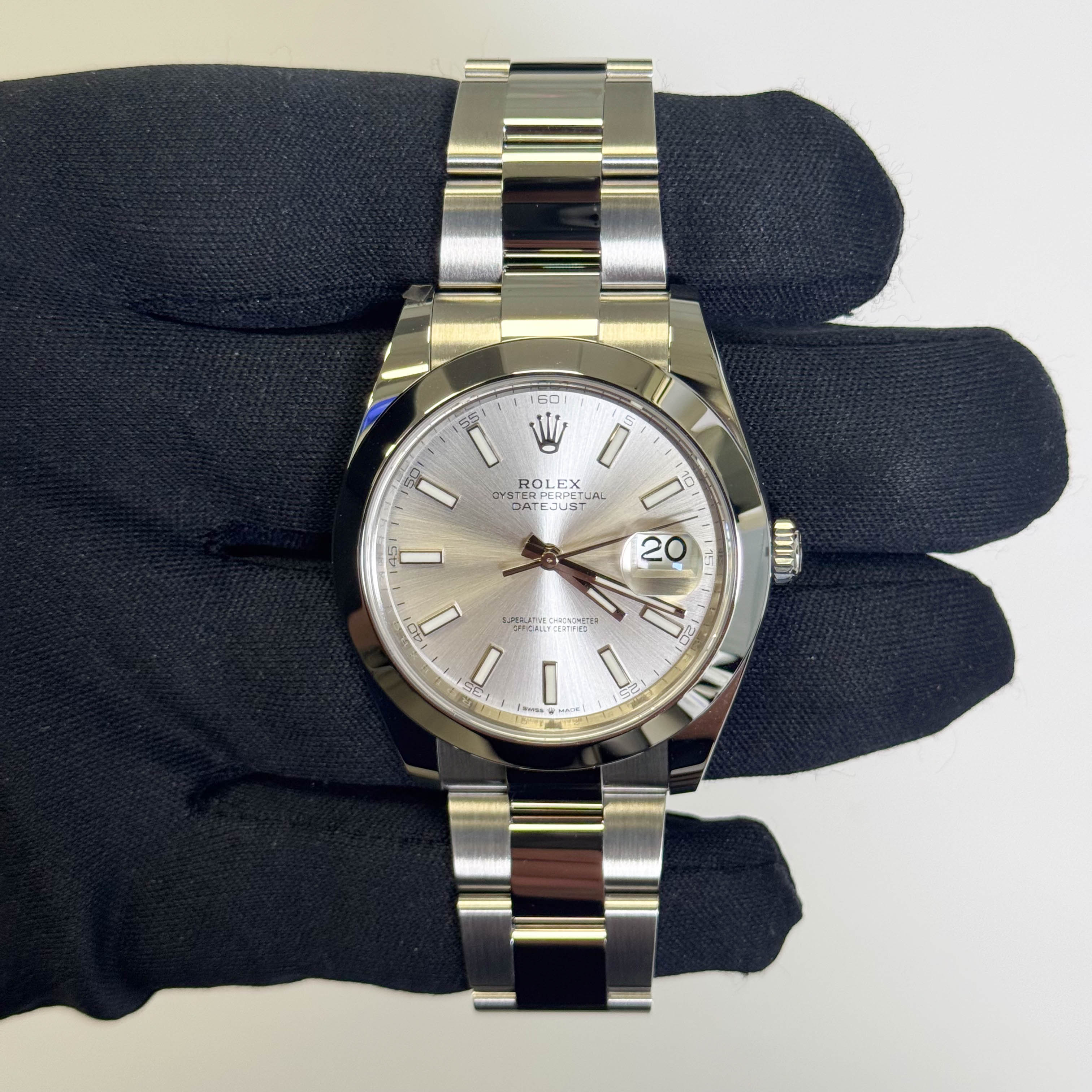 Rolex Datejust 41mm Silver Dial Watch Ref# 126300 - Happy Jewelers Fine Jewelry Lifetime Warranty