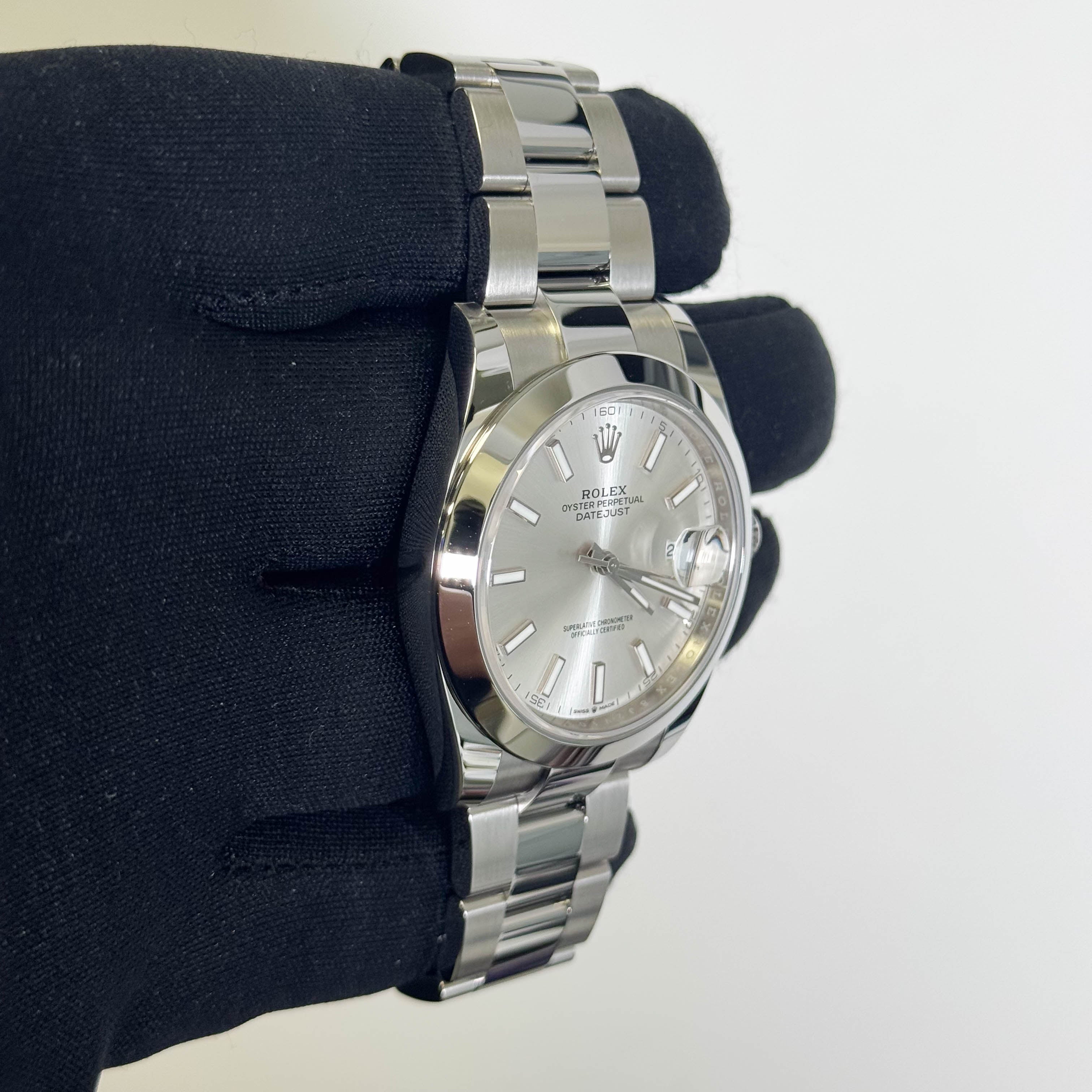 Rolex Datejust 41mm Silver Dial Watch Ref# 126300 - Happy Jewelers Fine Jewelry Lifetime Warranty