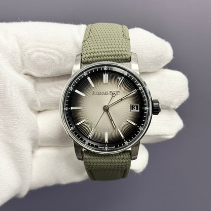 Audemars Piguet Code 11.59 41mm Smoke Beige Dial Watch Ref# 15210QT.OO.A064KB.01 - Happy Jewelers Fine Jewelry Lifetime Warranty