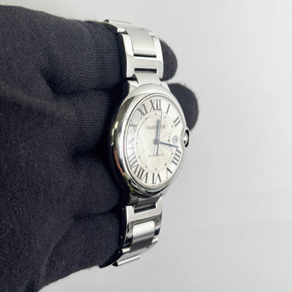 Cartier Ballon Bleu 42mm Silver Dial Watch Ref# W69012Z4
