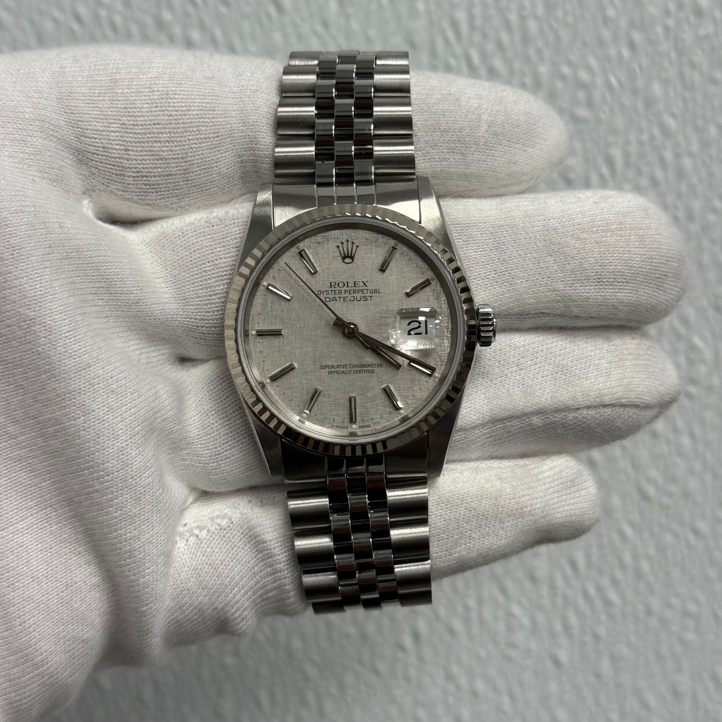 Rolex Datejust 36mm Silver Dial Ref# 16234