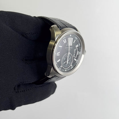 Cartier Calibre De 42mm Black Dial Watch Ref# W7100041 - Happy Jewelers Fine Jewelry Lifetime Warranty