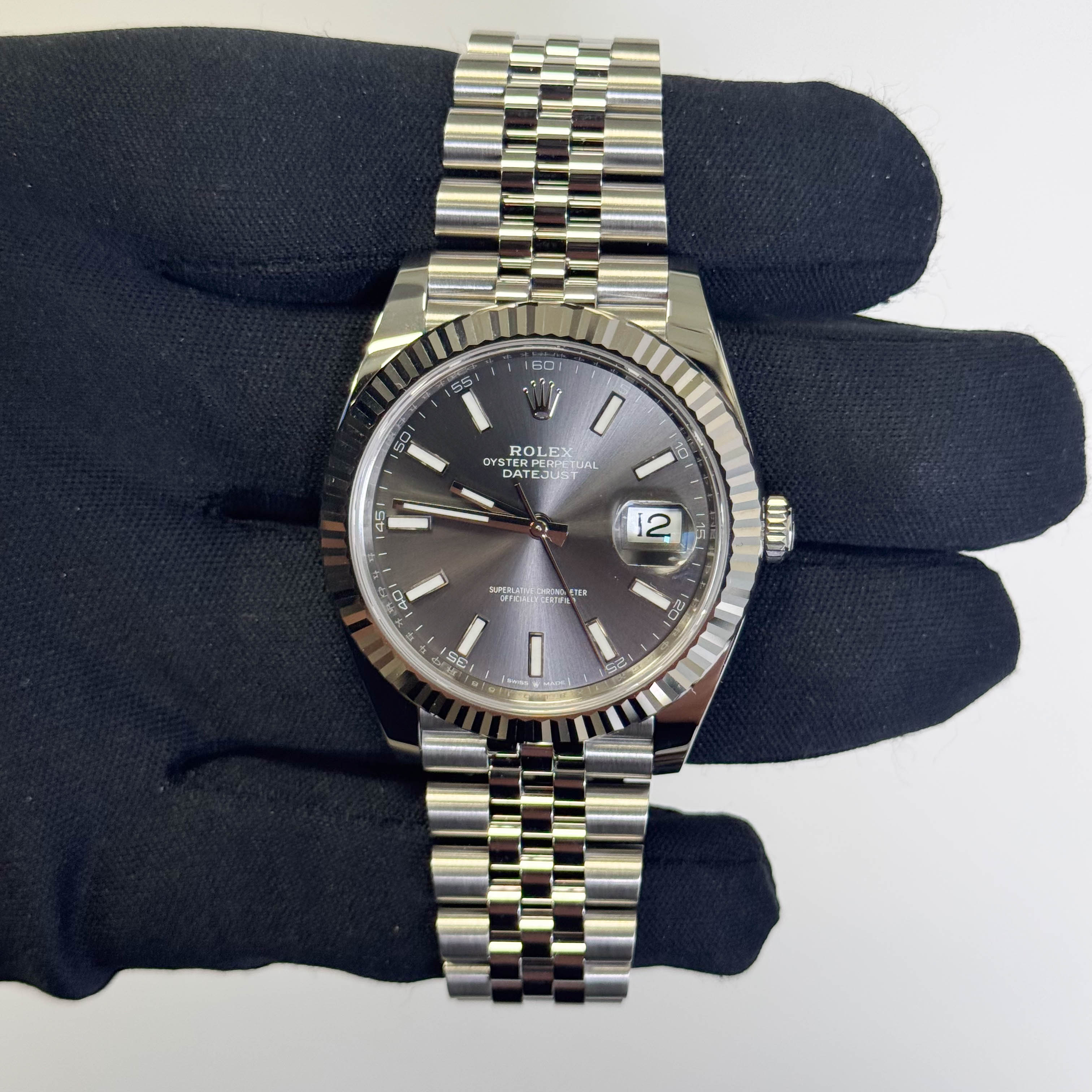 Rolex Datejust 41mm Rhodium Dial Watch Ref# 126334 - Happy Jewelers Fine Jewelry Lifetime Warranty