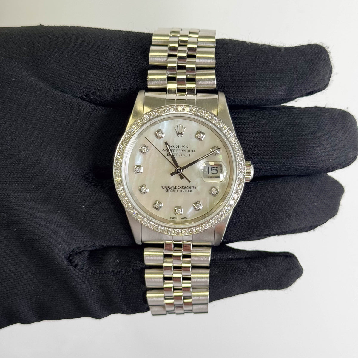 Rolex Datejust 36mm Custom MOP Dial Watch Ref# 16234 - Happy Jewelers Fine Jewelry Lifetime Warranty
