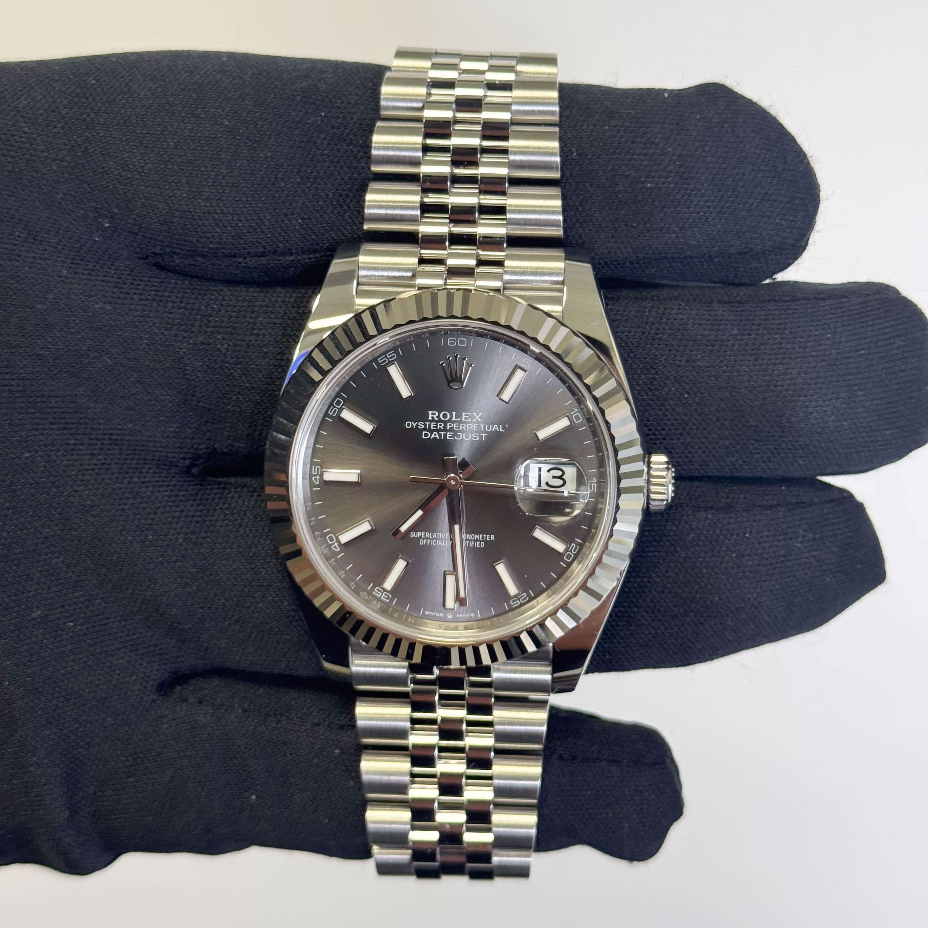 Rolex Datejust 41mm Rhodium Dial Watch Ref# 126334 - Happy Jewelers Fine Jewelry Lifetime Warranty
