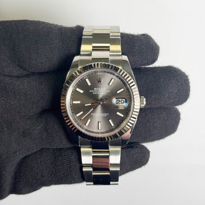 Rolex Datejust 41mm Rhodium Dial Watch Ref# 126334