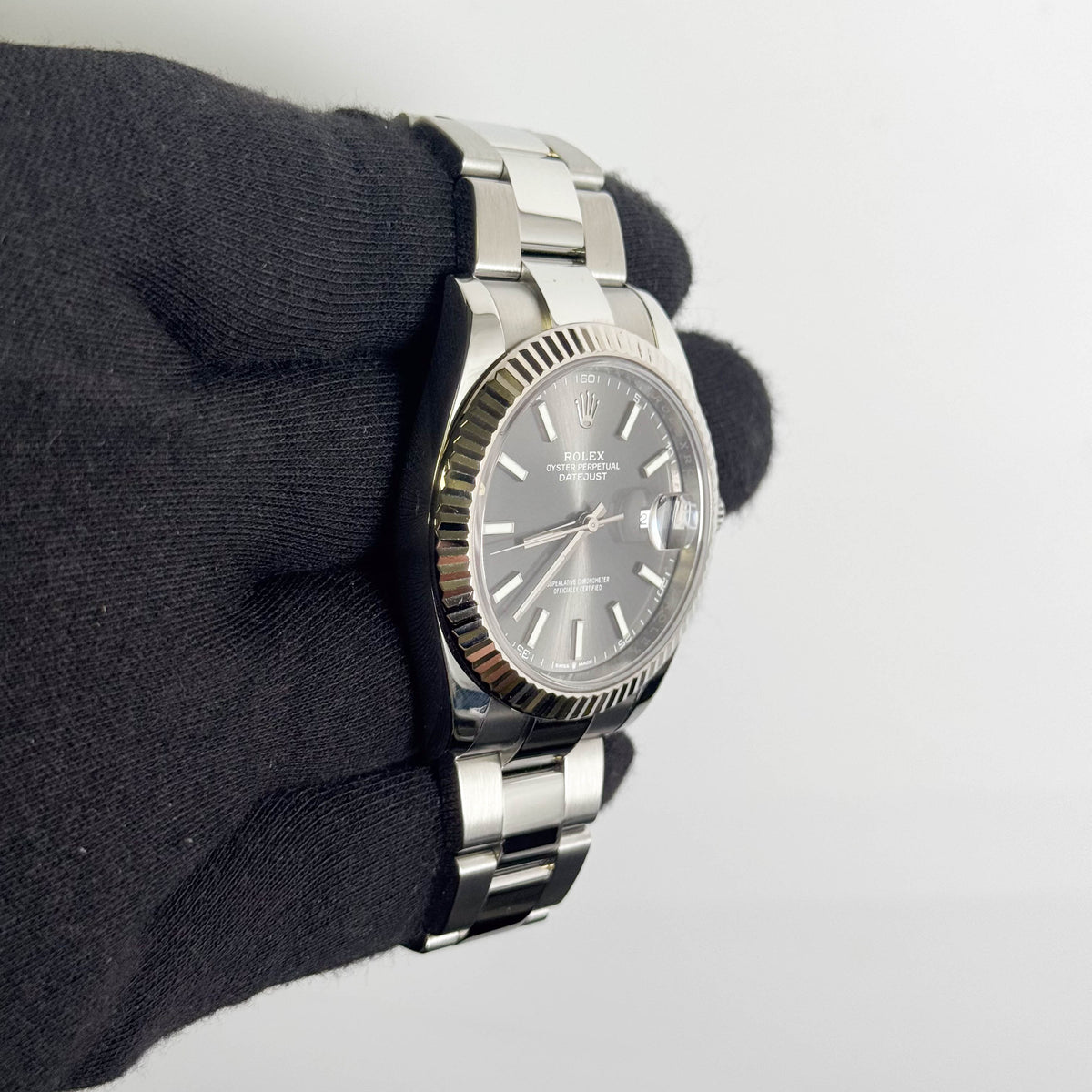 Rolex Datejust 41mm Rhodium Dial Watch Ref# 126334