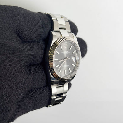 Rolex Datejust 41mm Rhodium Dial Watch Ref# 126334