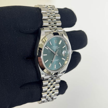 Rolex Datejust 41mm Green Dial Watch Ref# 126300 - Happy Jewelers Fine Jewelry Lifetime Warranty