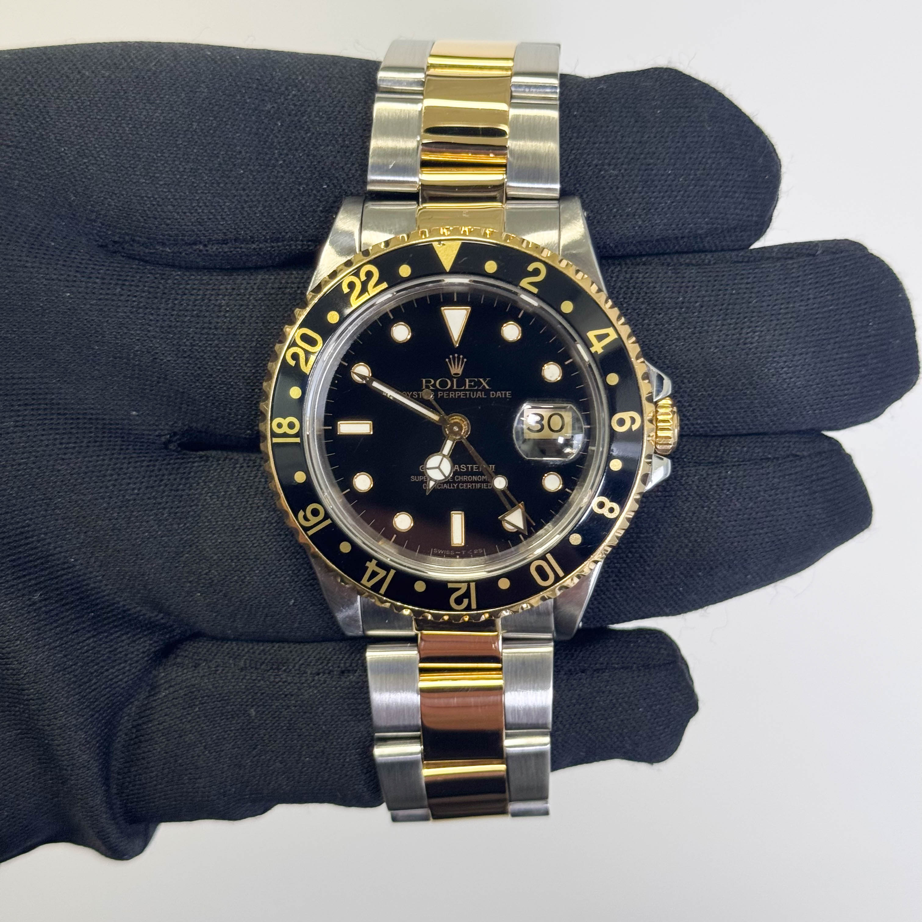Rolex GMT-Master II 40mm Black Dial Watch Ref# 16713 - Happy Jewelers Fine Jewelry Lifetime Warranty