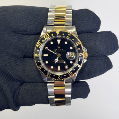 Rolex GMT-Master II 40mm Black Dial Watch Ref# 16713 - Happy Jewelers Fine Jewelry Lifetime Warranty