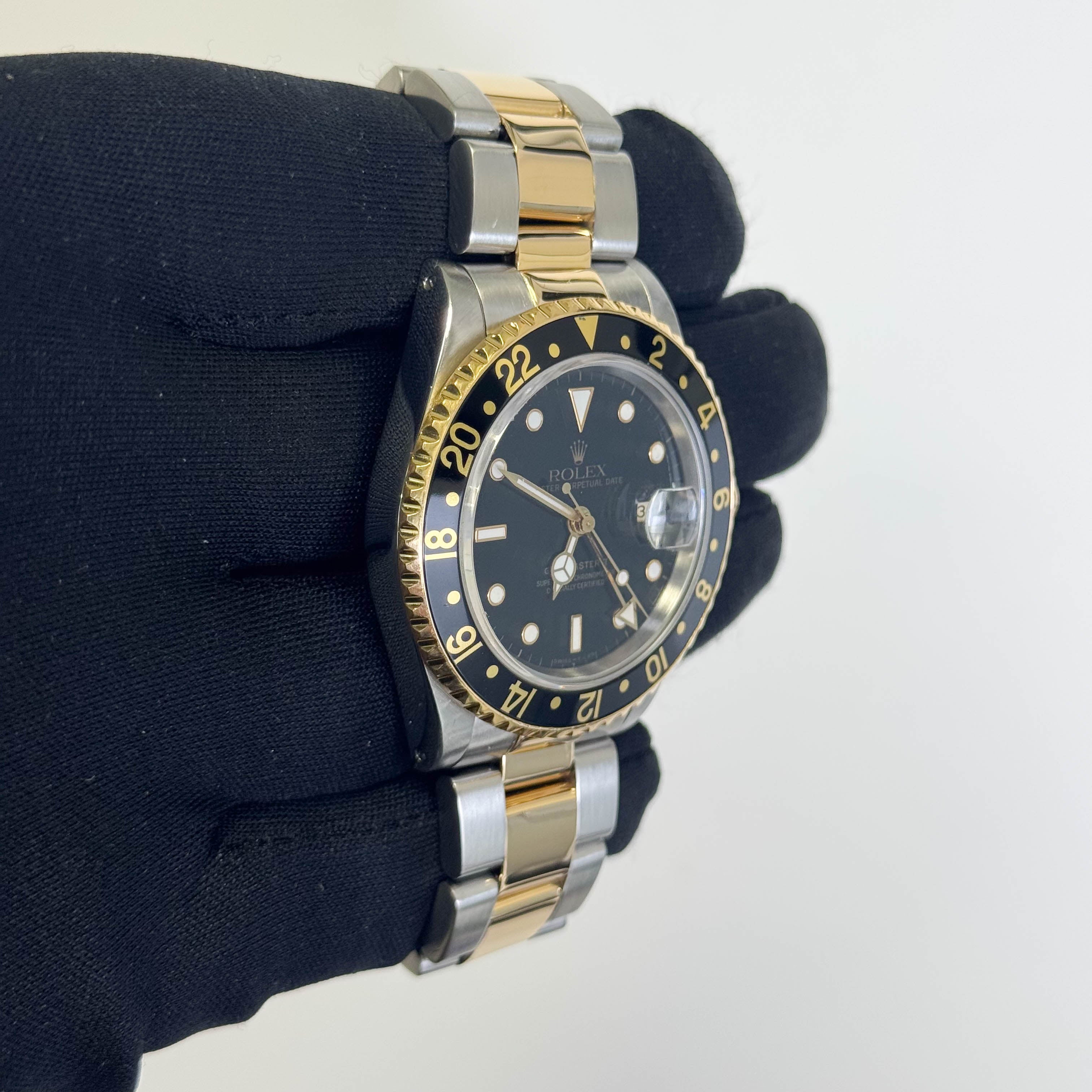 Rolex GMT-Master II 40mm Black Dial Watch Ref# 16713 - Happy Jewelers Fine Jewelry Lifetime Warranty