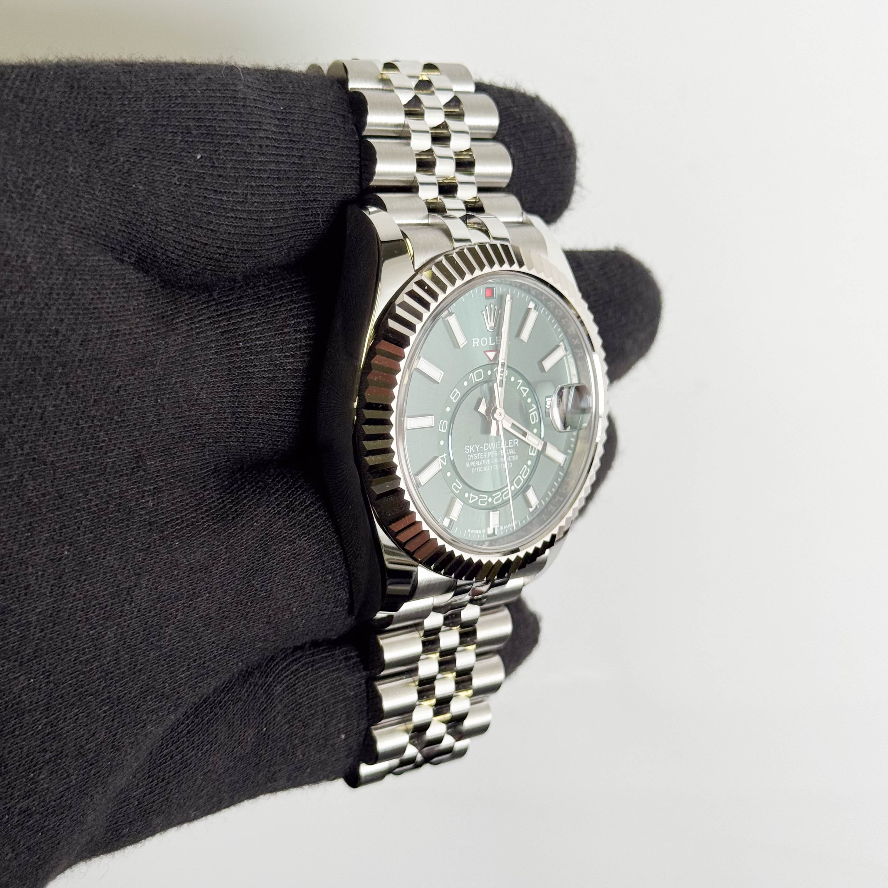 Rolex Sky-Dweller 42mm Green Dial Watch Ref# 336934