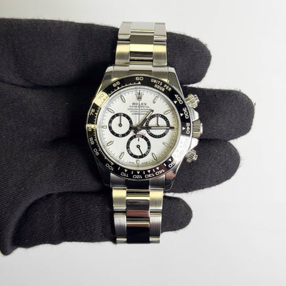 Rolex Daytona "Panda" 40mm White Dial Watch Ref# 126500LN