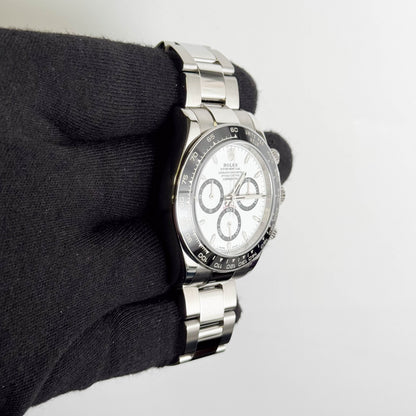 Rolex Daytona "Panda" 40mm White Dial Watch Ref# 126500LN