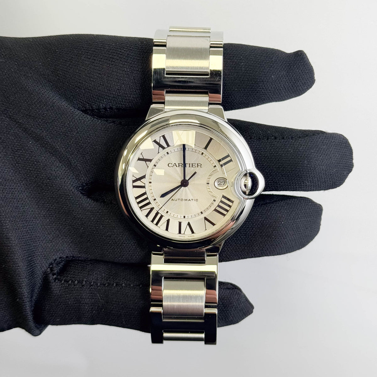 Cartier Ballon Bleu 42mm Silver Dial Watch Ref# WSBB0049