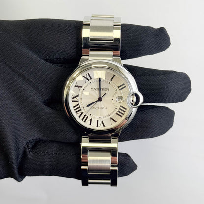 Cartier Ballon Bleu 42mm Silver Dial Watch Ref# WSBB0049