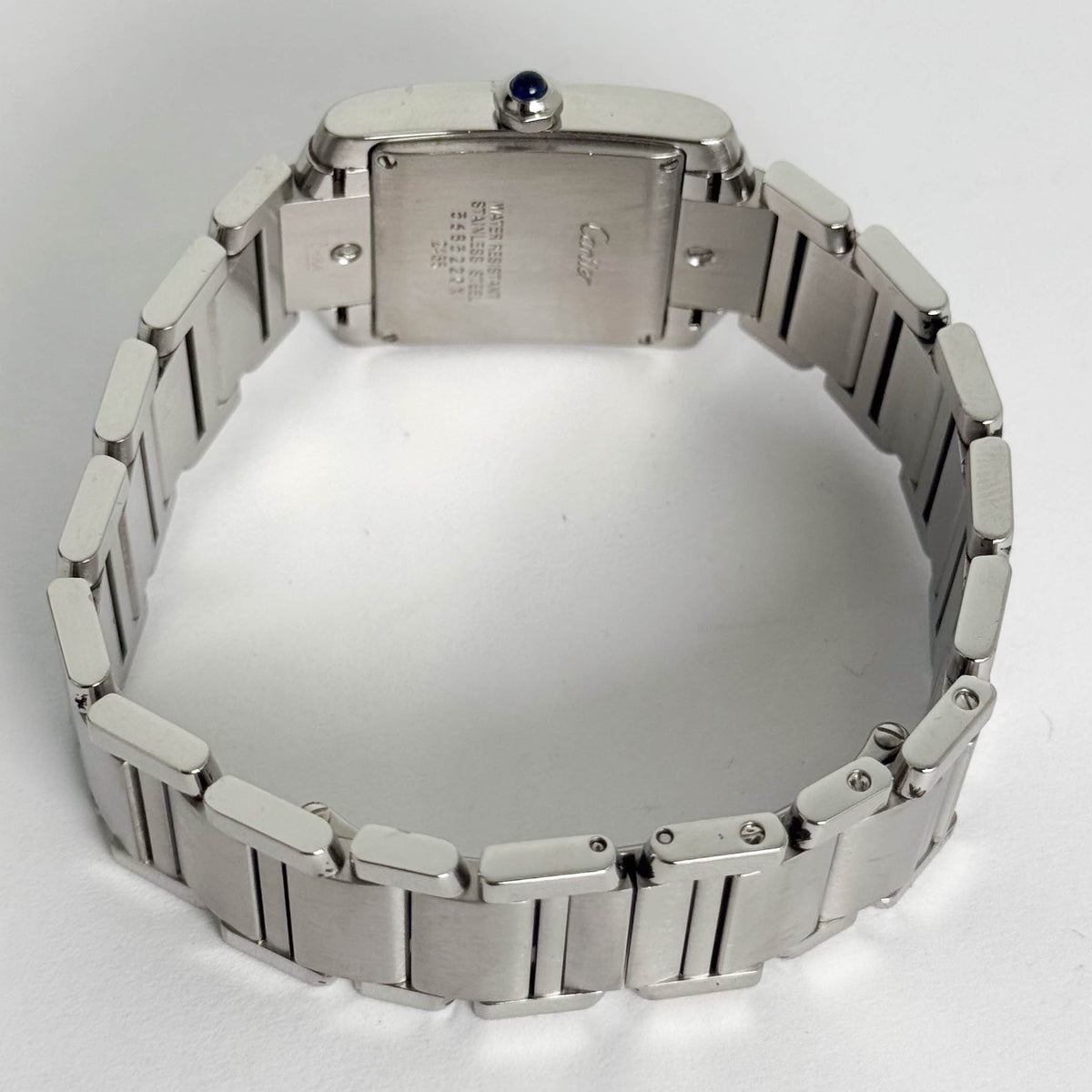 Cartier Tank Stainless Steel 25mm White/Ivory Dial Watch Ref# W51011Q3