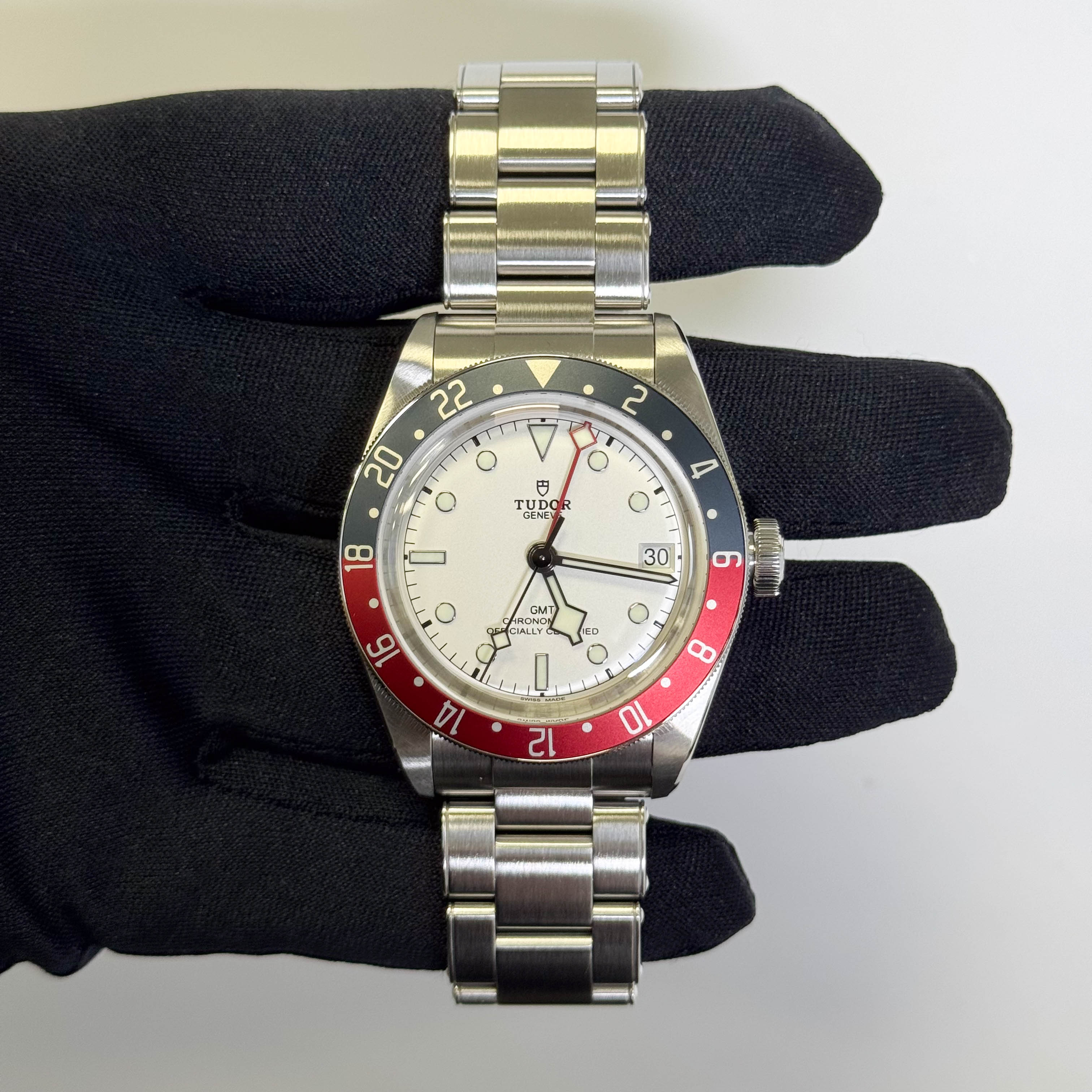 Tudor Black Bay GMT 41mm White Dial Ref# 79830RB - Happy Jewelers Fine Jewelry Lifetime Warranty