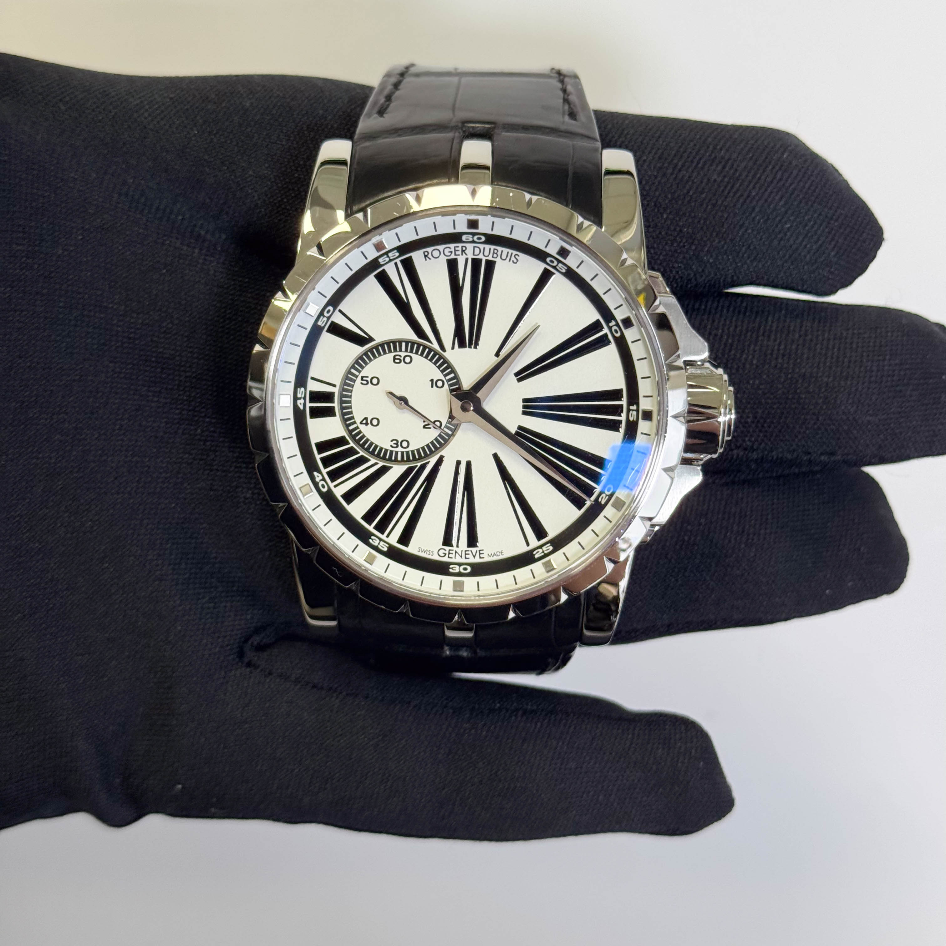 Roger Dubuis Excalibur 45mm White Dial Watch Ref# EX45-77-90-00