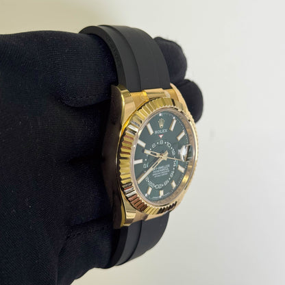 Rolex Sky-Dweller 42mm Green Dial Watch Ref# 336238 - Happy Jewelers Fine Jewelry Lifetime Warranty