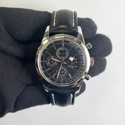 Breitling Transocean 1461 43mm Black Dial Watch Ref# A19310