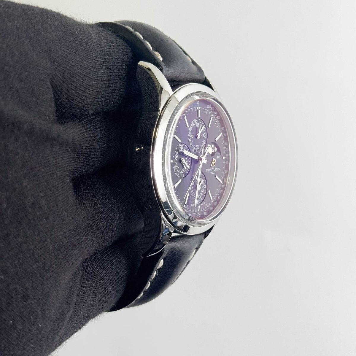 Breitling Transocean 1461 43mm Black Dial Watch Ref# A19310