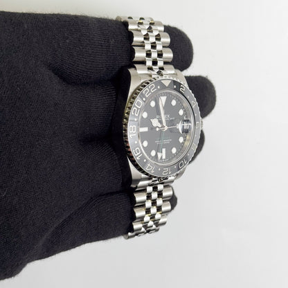 Rolex GMT-Master II 40mm Black Dial Watch Ref# 126710GRNR