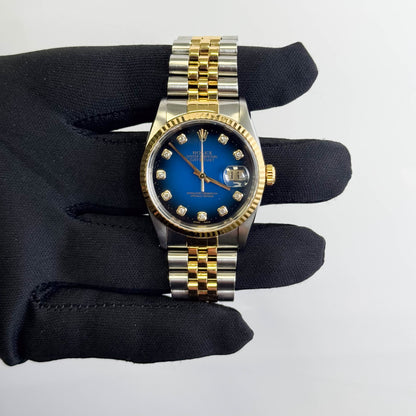 Rolex Datejust 36mm Blue Dial Watch Ref# 16233