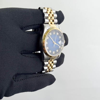 Rolex Datejust 36mm Blue Dial Watch Ref# 16233