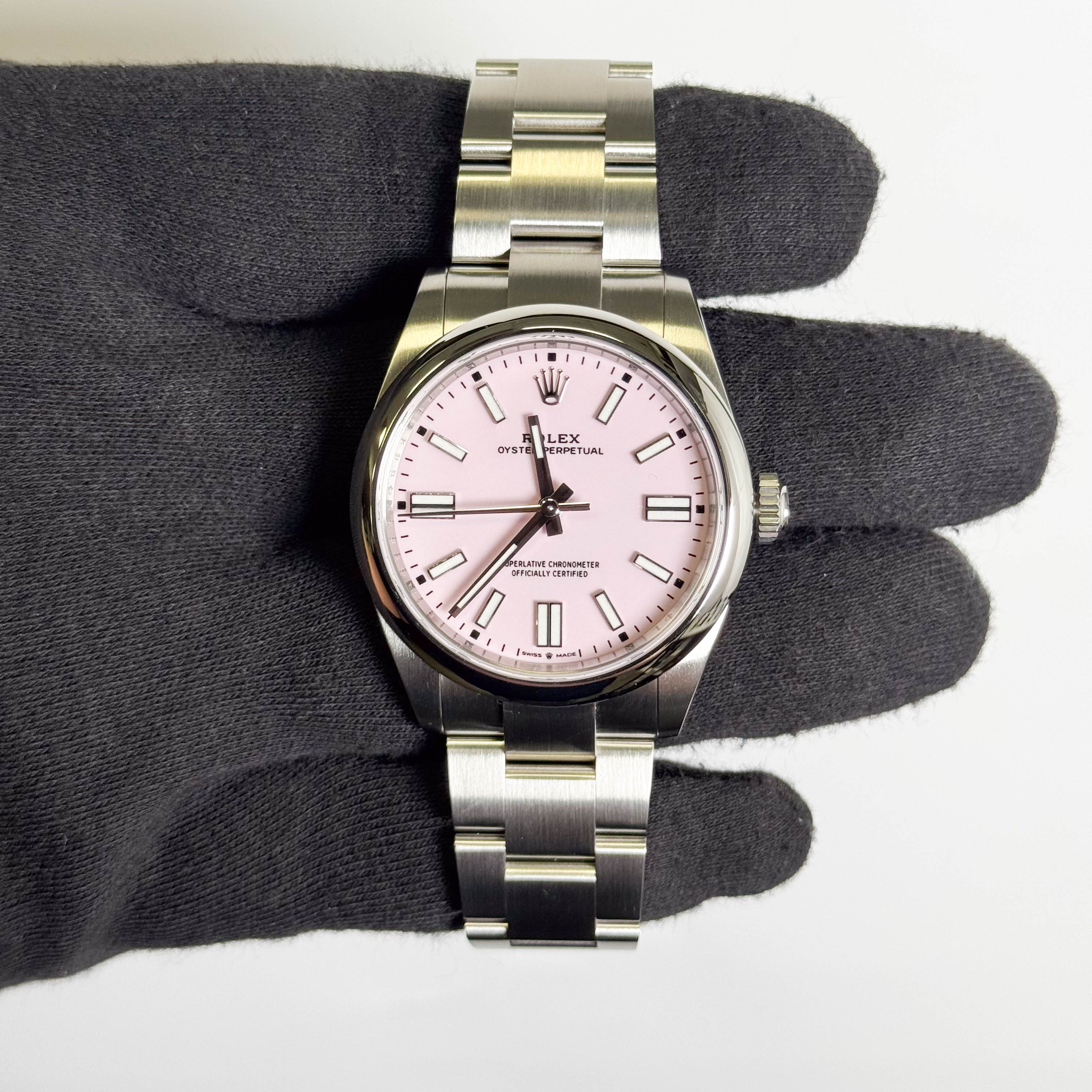 Rolex Oyster Perpetual 41mm Candy Pink Dial Watch Ref# 134300