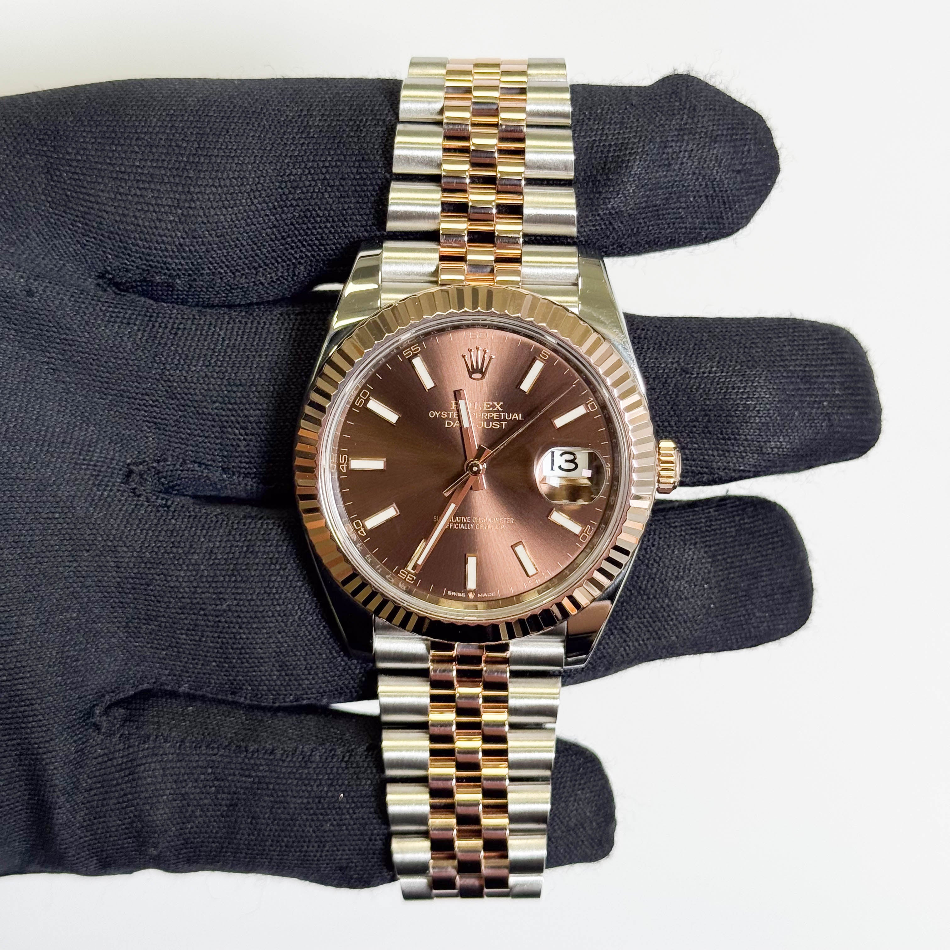 Rolex Datejust 41mm Chocolate Dial Watch Ref# 126331 - Happy Jewelers Fine Jewelry Lifetime Warranty