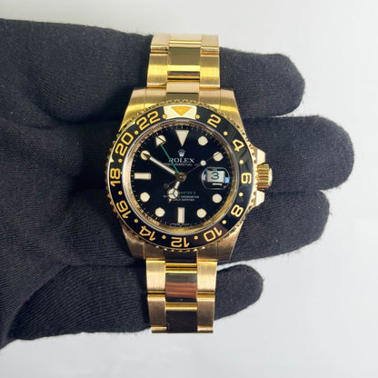 Rolex GMT Master II 40mm Black Dial Watch Ref# 116718LN