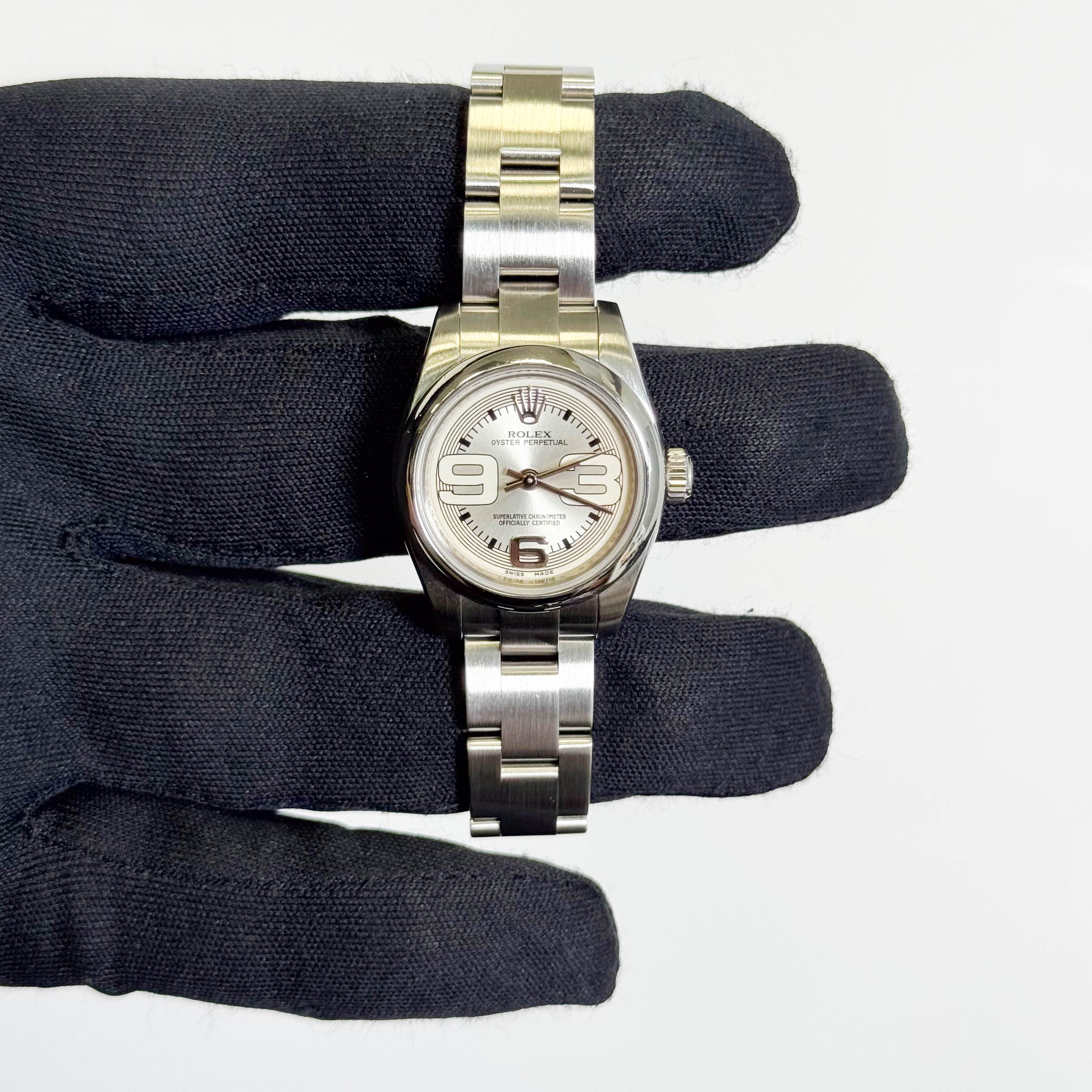 Rolex Oyster Perpetual 26mm Silver Dial Watch Ref# 176200 - Happy Jewelers Fine Jewelry Lifetime Warranty