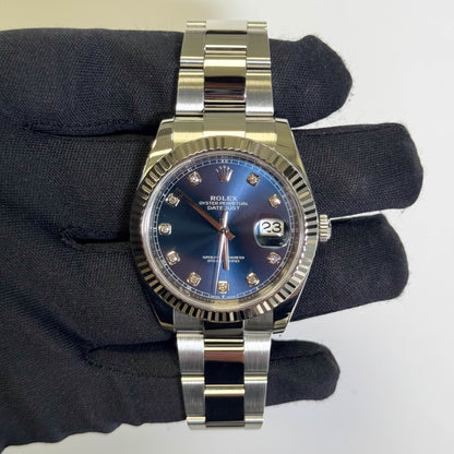 Rolex Datejust 41mm Blue Dial Watch Ref# 126334