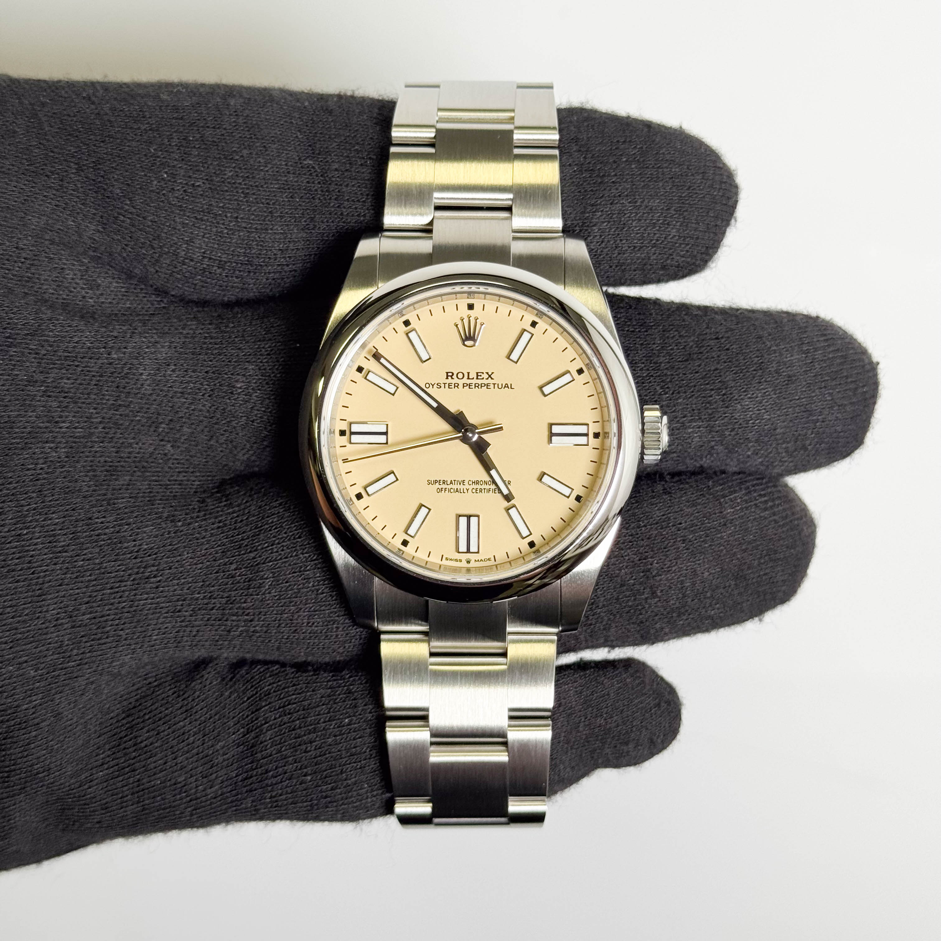 Rolex Oyster Perpetual 41mm Beige Dial Watch Ref# 134300