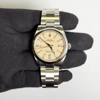 Rolex Oyster Perpetual 41mm Beige Dial Watch Ref# 134300