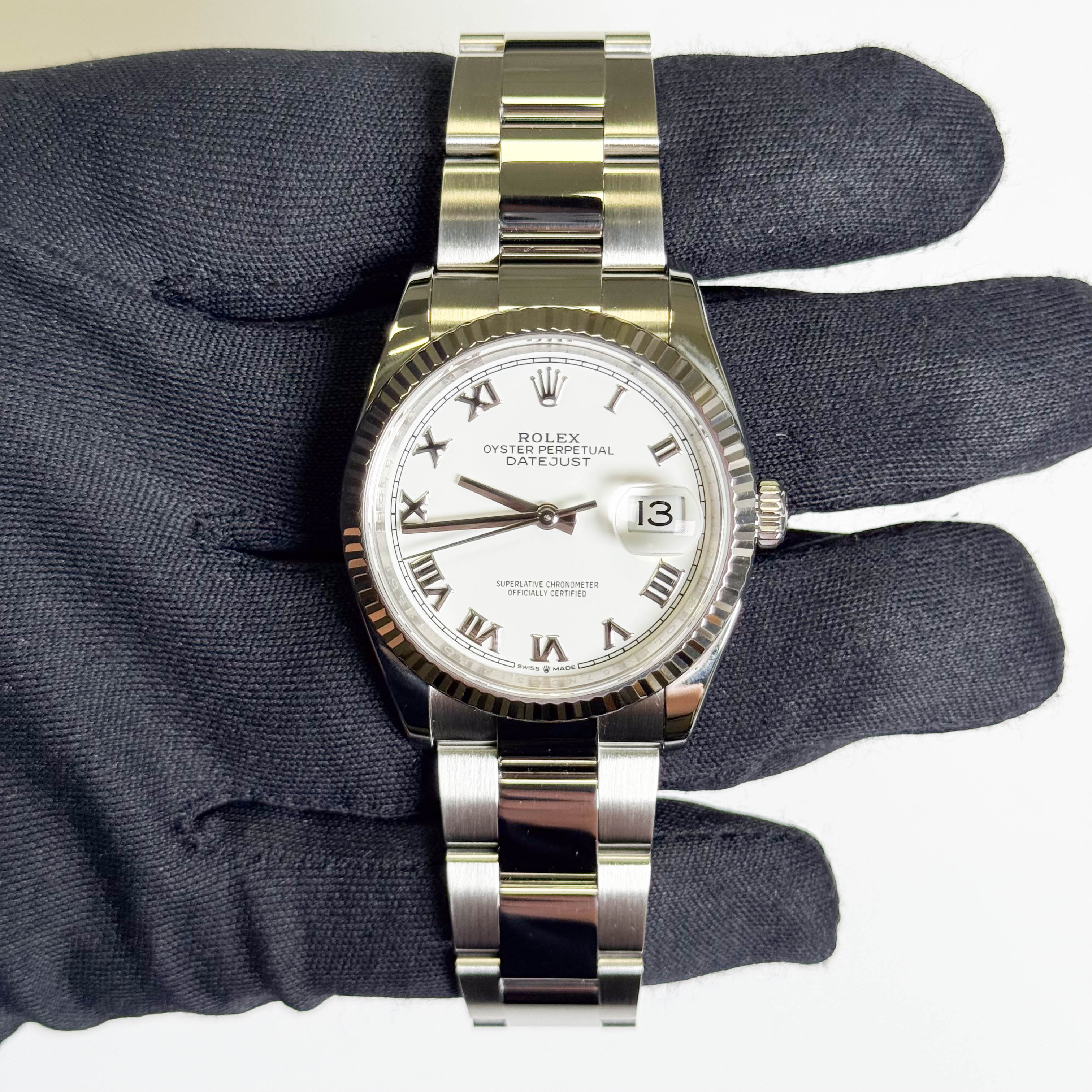 Rolex Datejust 36mm White Dial Watch Ref# 126234 - Happy Jewelers Fine Jewelry Lifetime Warranty