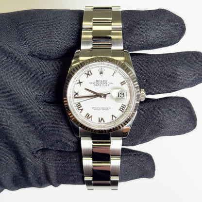 Rolex Datejust 36mm White Dial Watch Ref# 126234 - Happy Jewelers Fine Jewelry Lifetime Warranty