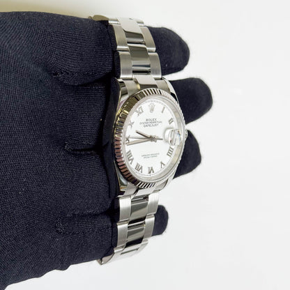 Rolex Datejust 36mm White Dial Watch Ref# 126234 - Happy Jewelers Fine Jewelry Lifetime Warranty